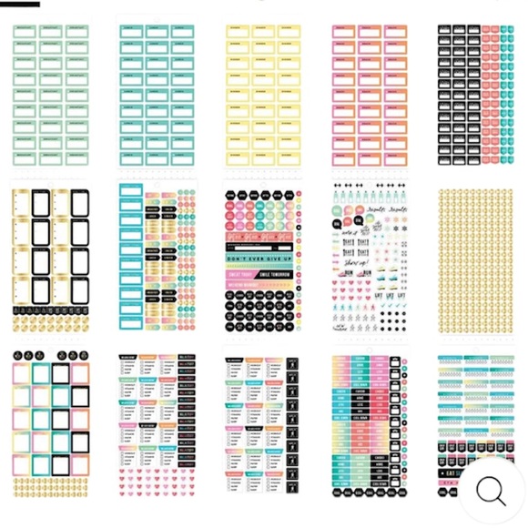 The Happy Planner Motivation Graphic Work it out Fitness Mini Sticker Sheets. - Picture 3 of 8